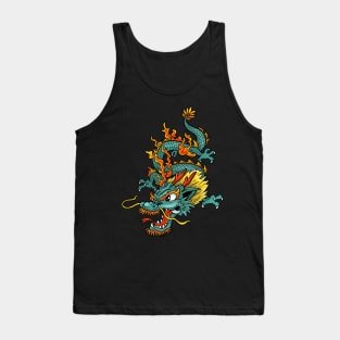 Legendary Power: Chinese, Asian, and Japanese Dragon Design Tank Top